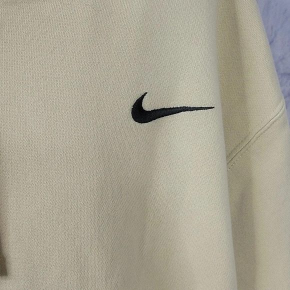 VINTAGE NIKE Y2K Hoodie Yellow Deadstock Swoosh Men's Pullover Sweatshirt 2XL - Picture 4 of 8